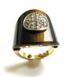 A Gold, Diamond and Tigers Eye Ring c1970 (5)