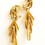 A Pair of Gold Earrings,signed, circa 1960 (3)