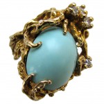 NATHAN CABOT , A Turquoise and Diamond Ring-1