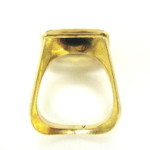 Gold and citrine modernist ring